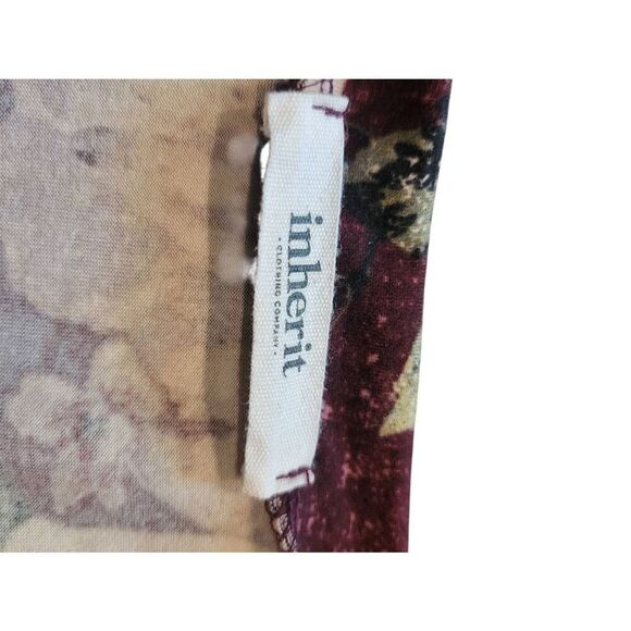 Inherit Clothing Co Dress Women's XS Burgundy Floral Long Sleeve Maxi Modest - Picture 2 of 5